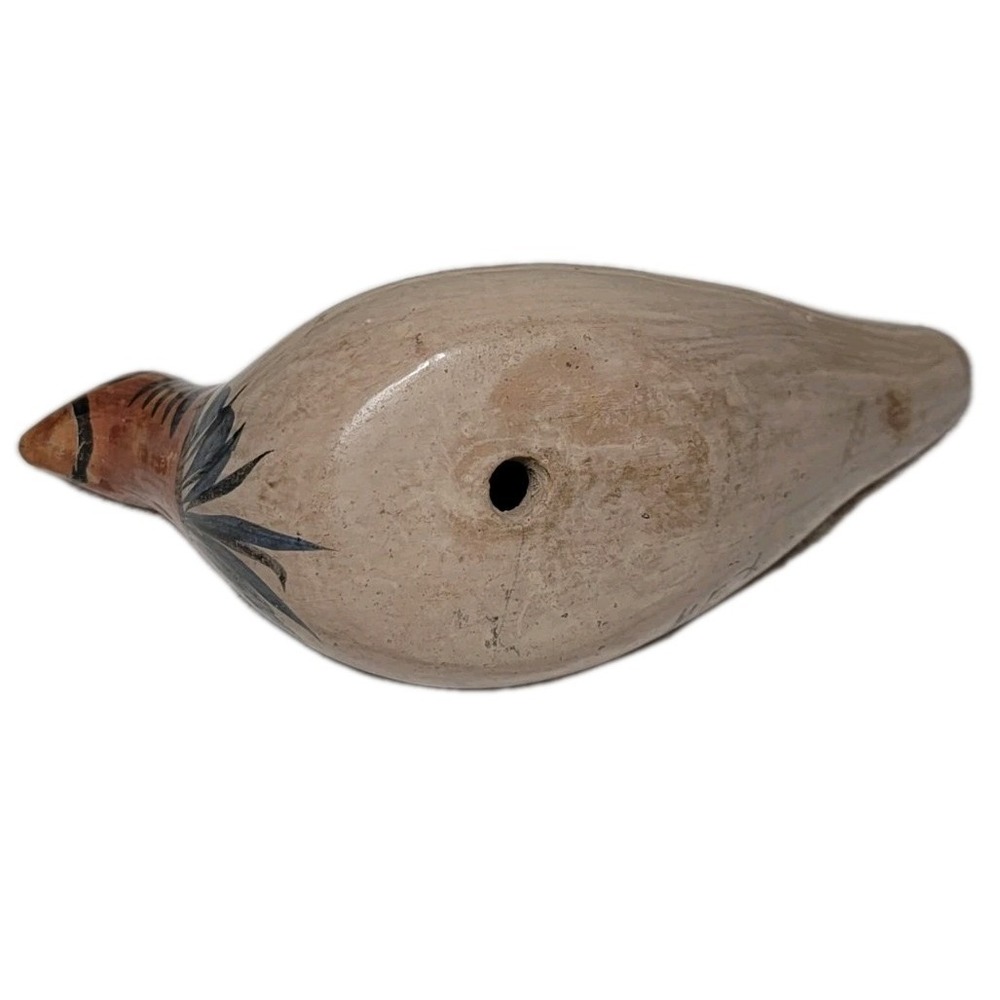 Tonala Pottery Bird Figurine Hand Painted Vintage Mexico Folk Art Ceramic Bird - Picture 3 of 7